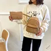 Backpack Customized Name Strip Velvet Corduroy 2023 Women's Bag Simple And Casual Girl