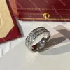Women Designer Diamond Ring Men Kobiet Pierścień zaręczynowy luksusowe miłośnicy zespołu marki weselnej pierścienie klasyczne 925 srebrna para biżuterii prezent świąteczny