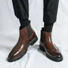 Stivali Uomo di lusso Stivaletti brogue Stivaletti da uomo Stivaletti Chelsea da uomo di alta qualità Slip on Oxford Scarpe da lavoro formali Taglie forti 38- 231110