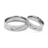 Anelli a grappolo 2 pezzi / set Anello per coppia in argento sterling 925 Promessa per gli amanti Elegante dito Uomo Donna Gioielli da sposa di moda