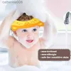 Shower Caps Baby Shower Waterproof Baby Bath Head Visor With Ear Protection For Washing Hair Soft Silicone PP TPE Adjustable Safety VisorL231111