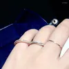 Cluster Rings toppkvalitet 2023 Trendmärke Pure 925 Sterling Silver Luxury Jewelry Ring for Women Geometric Zircons Two-Tone Cross
