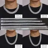 Cubana Rappers Hip Hop Bijoux Mode 20mm Cubain Lien Chaîne Or Argent Plaqué Laiton CZ Diamant Glacé Collier Cubain Pour Hommes