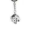 Keychains Dice Keychain Hole Key Ring Plus Custom Diy Chain Women Steel Round Split Cute Gifts For Men