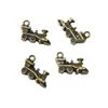 Breloques 40 pièces/lot 12 18 6MM, pendentif de Locomotive en alliage de Zinc plaqué Bronze Antique, résultats de Bracelet de collier à faire soi-même