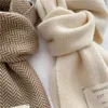 Scarves Women's Korean Fashion Winter High Quality Knitted Scarf Vintage Stripe Pattern Outdoor Warm