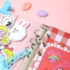 Block notes Macaron Color A5 A6 6 Ring Binding PU Clip Laptop Leather Loose Leaf Cover Magazine Kawaii Workstation 230408