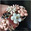 Bagues De Bande Style Rétro Floral Femmes Bague De Fiançailles Simple Mode Fête Bijoux Drop Delivery Dhgarden Dh5Hw