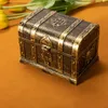 Storage Baskets Vintage Transparent Pirate Treasure Box Organizer Earrings Crystal Gem Jewelry Pavilion Women's Display Travel Case