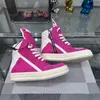 Round Casual Platform Shoes Men High Quality Leather New Bright Pink Cow Lace Up Zipper Thick Soled Women S Flat Designer Sports Sneakers Ankle Boots