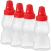 Set Stoviglie Confezione Da 4 Pezzi Bottiglie Per Salsa Orso Bottiglie In Plastica Per Liquidi Contenitore Piccolo Per Condimenti Per Insalata Go