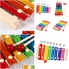 Other Office & School Supplies Wholesale Baby Music Instrument Toy Wooden Xylophone Infant Musical Funny Toys For Boy Girls Educationa Dh2Ze