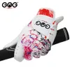 Gants de sport Belles fleurs colorées Golf pour femmes dame filles en cuir véritable peau de mouton Sporting mode Gant gauche droite 1 paire 231109