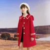 Vestes Enfants filles automne hiver coréen Style décontracté simple boutonnage laine veste manteaux enfants vêtements mode Trench vêtements d'extérieur W04