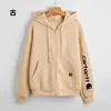 4x77 2023 outono inverno moda masculina e feminina hoodies norte-americanos marca de rua alta carharthoodie na moda novo com zíper para pelúcia