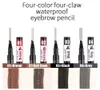 Sourcils Enhancers Fleur 6 couleurs Microblading sourcil tatouage stylo 4 fourchettes 3D teinte naturelle longue durée imperméable pointe brune crayon à sourcils 231109