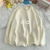 Desginer Aloo Yoga Tops Round Neck Small Sweater Women's Korean Version Loose Unisex Sweater Couple Top Coat