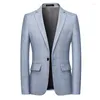 Costumes pour hommes 2023 printemps hommes Simple Plaid costume d'affaires/homme Slim Fit marié pour se marier robe Blazers/homme veste décontractée