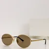 Designer-Sonnenbrille für Damen und Herren, gleiche modische Luxus-Sonnenbrille wie Lisa Triomphe, Strand-Straßenfoto, große Sonnenbrille, Metall-Vollrahmen mit Geschenkbox, 57 mm