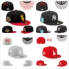 Gros chapeaux ajustés Snapbacks chapeau baskball Caps All Team Logo homme femme Sports de plein air broderie coton plat fermé bonnets flex sun cap taille 7-8 H2-11.10