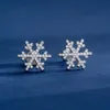 Iced Out Moissanite Jewelry Women Snowflake Custom Sier Stud أقراط