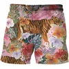 Men's Shorts 2023 Summer Board Brand Surfing Bermudas Pants Zebra Print Men Boardshorts Swimming Anime