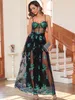 Sexy Mesh Sequin Maxi Summer Dress Women 2023 Elegant Evening Prom Dresses Backless See Through Club Party Dress Vestido