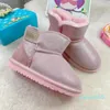 Bottes chaudes Mini demi-botte de neige pour bébé garçon filles cheville hiver pleine fourrure moelleux fourrure Satin femmes enfants chaussons