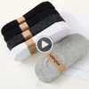 Chaussettes invisibles super basses en coton pour hommes et femmes avec ventilation en maille avec poignée de talon en gel antidérapant pantoufles de chaussettes plates antidérapantes