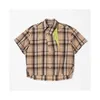 Freizeithemden für Herren Vorverkauf 23SS KOLOR Abe Runyi Japanisches kariertes Nylon-Revers locker sitzendes Kurzarm-Hemd für Herren