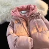 Pelliccia da donna finta lettera ricamo falso cappotto in cotone in due pezzi uomo inverno americano vintage coppia giacca ampia versatile con cappuccio 231110