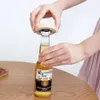 Apribottiglie di forma rotonda in legno fai-da-te sottobicchiere Magnete per frigorifero Decorazione Apribottiglie di birra