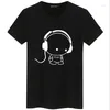 Magliette da uomo Moda di alta qualità Auricolare Cartoon stampato Camicia casual T-shirt da uomo di marca T-shirt in cotone Plus Size 5XL