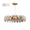 Chandeliers Art Deco Gold Chrome Silver LED Crystal Designer Chandelier Hanging Lamp Lighting Lustre For Dinning Room