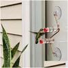 Autres fournitures d'oiseaux Mangeoire de jardin Colibri Buveur Ventouse Facile à nettoyer Décor de pont Mangeoires pour livraison de goutte sauvage Accueil Pet Dhtwp