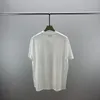 夏の新しいショートスリーブTシャツダブルヤーンファブリックステレオレターシャツ印刷女性メンズラウンドネックTシャツオリジナルスウェットシャツポロシャツS22A22