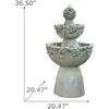 Garden Decorations Teamson Home Majestic 2 Tiered Stone Look Zen Pedestal Floor Waterfall Fountain With Pump For Outdoor Patio Backyard