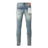 Men's Jeans Purple Brand with American High Street Patches As Old Patch7301QP7K