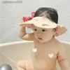 Duschkappar justerbar baby schampo cap mjuk hår tvätt hatt för barn som badar dusch öronhat för 0-6 år barn huvud täckning capl231110