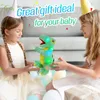 Plush Light - Up Toys 37cm Green Dinosaur Doll Plush Toys Musical Pillow Led Light Gift For Kids Glowing Stuffed Animals Firdag Decor Home 231109