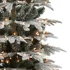 Decorazioni natalizie Albero di abete 45 Ft Preilluminato Floccato Decorazione artificiale Forniture per feste festive Giardino domestico 231110