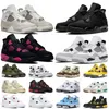 Baskets Jumpman 4 pour hommes et femmes Black Cat Military Noir Rouge Rose Thunder Orio Frozen Time Sail35-45