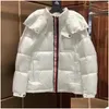 Luxe France Hommes Down Puffer Veste Tricotée Femmes Parkas Panneau Manteaux Occasionnels Bomber Vestes Designers Hommes Vêtements Drop Livraison Dht5R