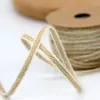 Gift Wrap 100Meters 5mm Natural Jute Burlap Weaving Band för jul Halloween Födelsedagsfest Dekoration Flower Wrapping Tape 231109