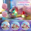 Plush Light - Up Toys Rainbow LED Pluszowe zabawki muzyczne poduszki jednorożeckie miękkie nadzieje zwierzęta prezent urodzinowy dla dzieci dziewczyny świetliste zabawka 231109