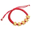 Bracelets de charme Cadeau Dragon Année Bracelet Protection Tressé Corde Transport Rouge En Alliage D'aluminium Hommes Femmes Le