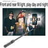 セルフィーモノポッドL12D Bluetooth Selfie Stick Tripodポータブル屋外ハンドヘルドカメラ付きカメラ付きデュアルライト付きSelfie Stick Tripod for Q231110