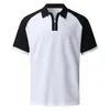 Men's Polos Men's Short Sleeve Polo Shirt Printed Business T-shirt Casual Street Wear Fashion Top 2023 XXX Video