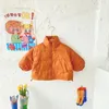 Manteau en duvet ZHIO vêtements d'hiver mode garçon fille bébé solide enfants décontracté épais Parkas enfant dessus chaud enfant en bas âge veste à col roulé