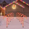 Christmas Decorations LED Decoration Outdoor Waterproof Candy Cane Light Pathway for Holiday Year Xmas Tree 231109
